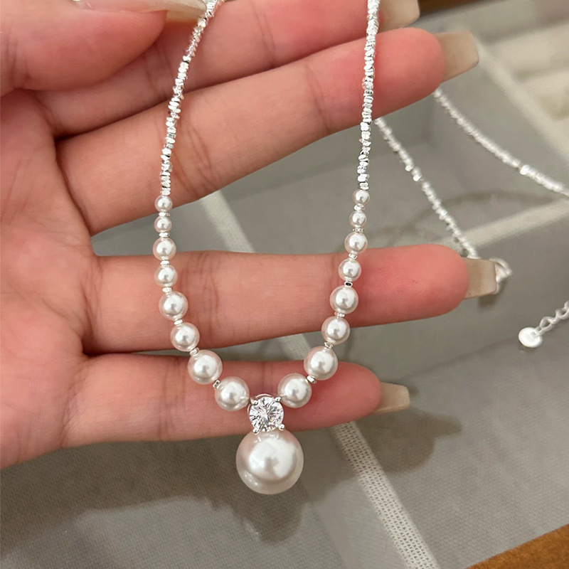 ⏰Limited Discount Time 50% OFF⏰S925 Sterling Silver Japan Top Akoya Pearl Diamond Necklace