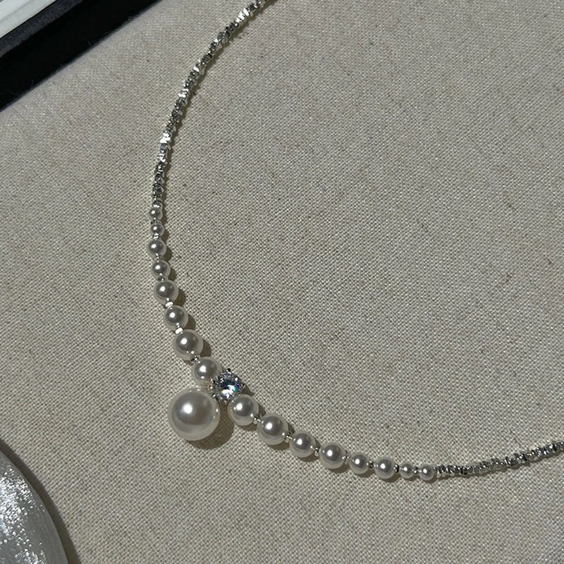⏰Limited Discount Time 50% OFF⏰S925 Sterling Silver Japan Top Akoya Pearl Diamond Necklace