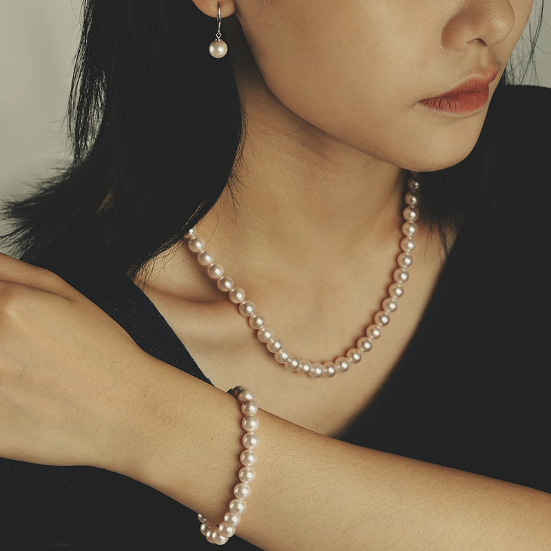 ❤️12k 🔥Hot Sale - 50% OFF🎁Akoya Pearl Jewelry Set (Necklace, Bracelet, Earrings)
