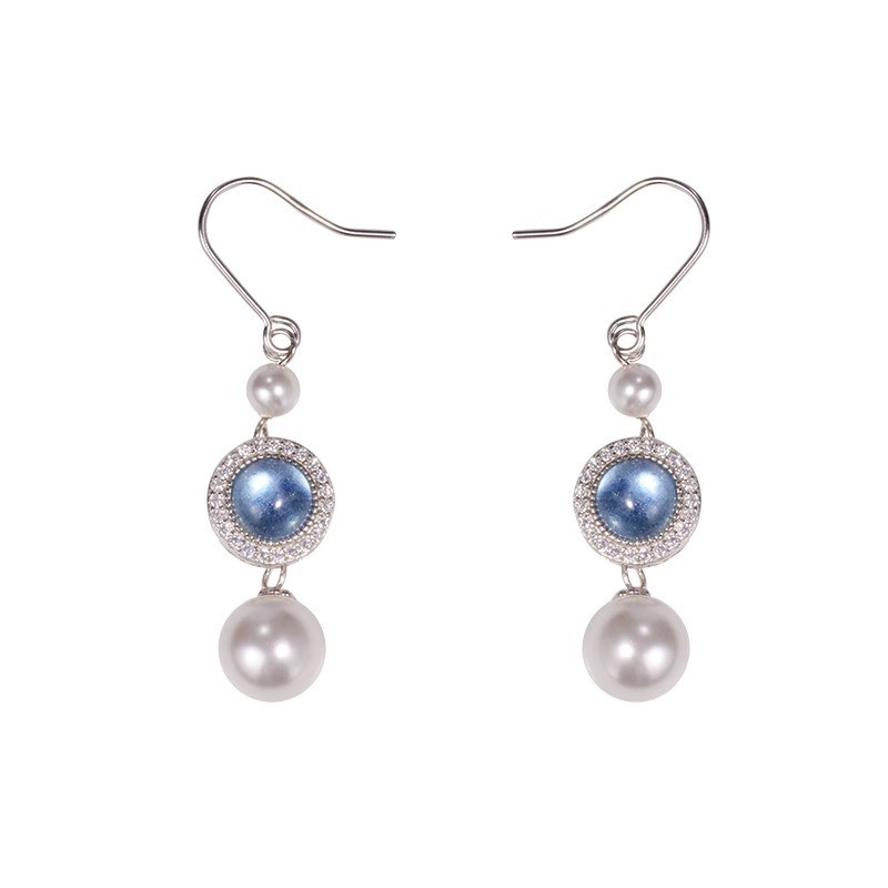 ❤️15k-2 Aquamarine Pearl Set | 925 Sterling Silver