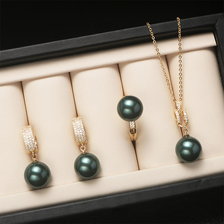 🎁yang 12k Limited Time Promotion🎁Japan Top Akoya Pearl Jewelry Set (Necklace+Earrings+Adjustable ring)