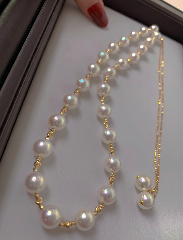 Florence Dainty Pearl Necklace | 24k Gold Plated