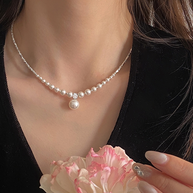 ⏰Limited Discount Time 50% OFF⏰S925 Sterling Silver Japan Top Akoya Pearl Diamond Necklace