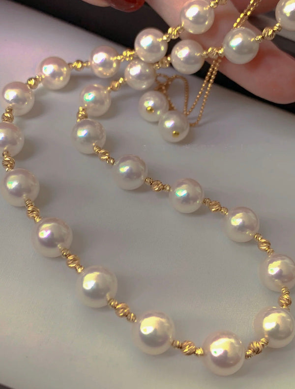 Florence Dainty Pearl Necklace | 24k Gold Plated