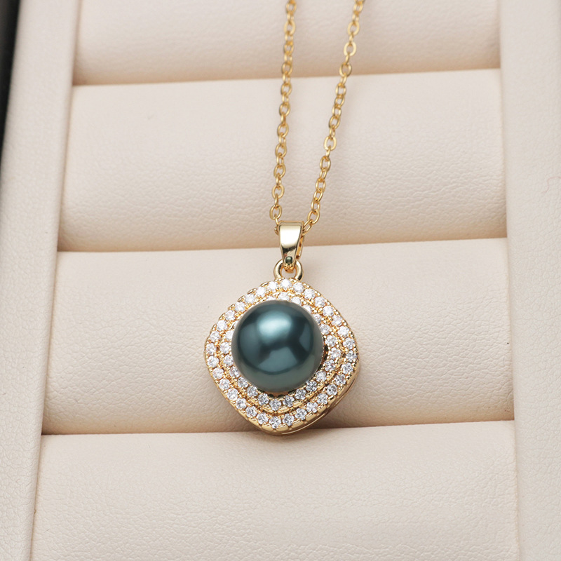 ❤️30k Diamond Classic 18K Gold Akoya Pearl Set Double Trephine